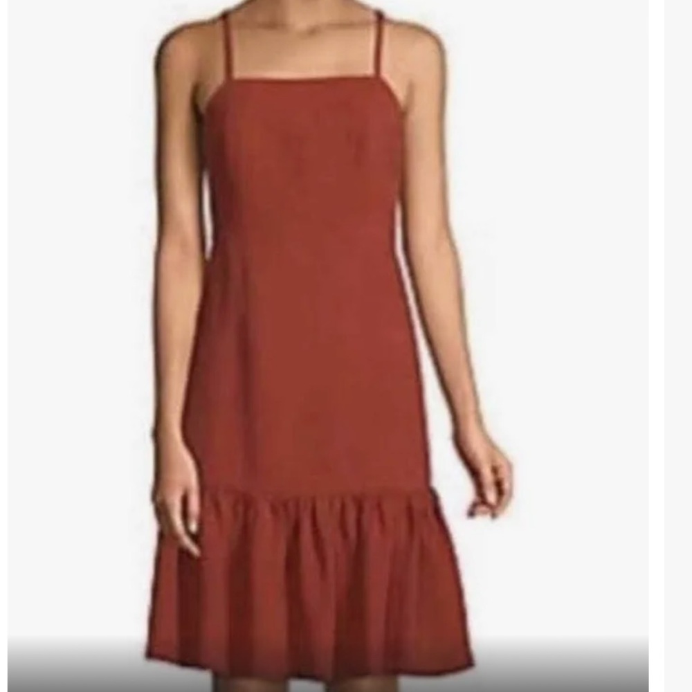 Club Morocco Rust Ruffle Hem Midi